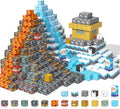 Large Magnetic Blocks 110PCS Ice Fire World Inspired Playset Kids Magnet Toys 1 inch Building Cubes Magworld Add-on Building Craft Sensory Toys Game Gifts for Kids Ages 3-5 4-6 5-7 8-12