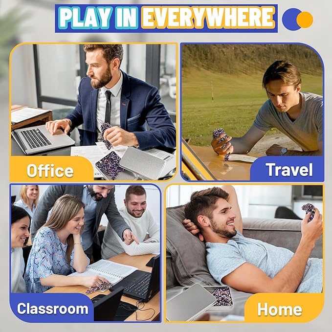Magnetic Fidget Balls Adult Gift for Teen Boy, 500pcs Weak Magnet Beads Toy Metal Ferrite Putty Quiet Office Desk Stress Anxiety Relief Items Cool Gadget Stuff Sensory Stones for ADHD Autism Autistic