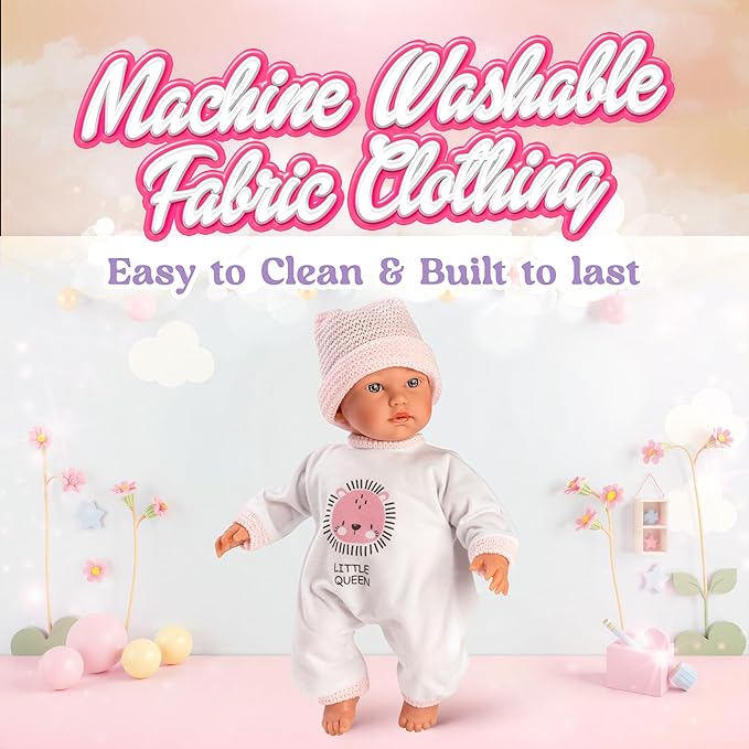 Llorens Cuquita 11.8" Soft Body Doll – Realistic Doll for Toddlers – Premium Quality with Soft, Handwashable Cotton Clothing – The Ideal Gift for Sparking Imaginative Play!