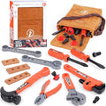 MAGIC4U 26PCS Toddler Tool Set with Tool Bag, Pretend Play Construction Kits for Kids Age 3-6 Years Old