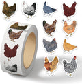500Pcs Waterproof Chicken Stickers, Cute Vinyl Decals for Water Bottles, Phones, Laptops, Hydro Flasks, Teens Boys Girls School DIY Crafts, Durable Aesthetic Stickers