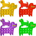 Ten Frame Math Manipulatives - Pop Fidget Toy with Puppy Dog Appearance for Kindergarten Classroom, an Educational Sensory Toy for Kids and Teachers, Double Side 4 Pack Set Included