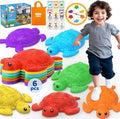 TOY Life 6 Pcs Turtle Balance Stepping Stone for Kids, Indoor Outside Toys for Kids Ages 4-8, Toddler Outdoor Toys, Stepping Stones Game, with Cards and Spinner
