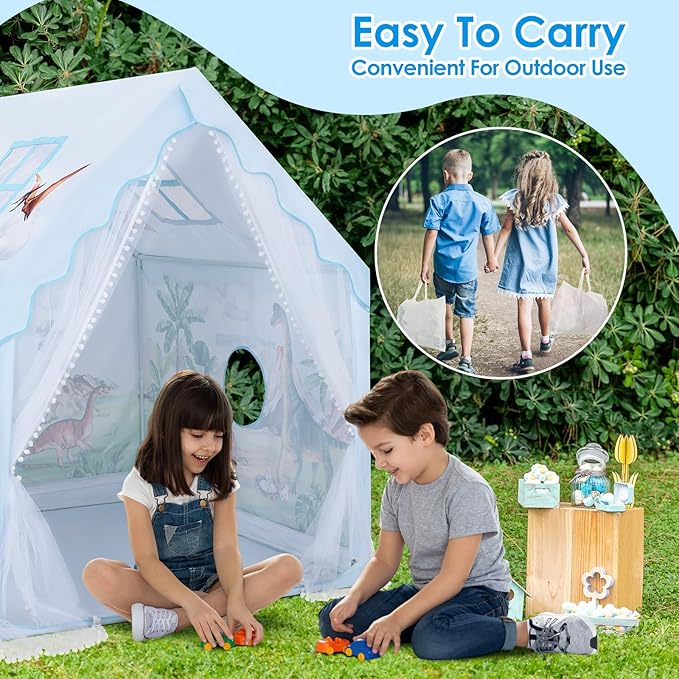 Kids Tent Toddler Playhouse for Boys Girls,Large and Foldable Kids Playtents with Windows,Portable and Lightweight Play Tent Indoor&Outdoor Gift for Children