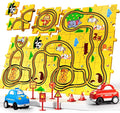 Bennol Puzzle Tracks Car Toys Gifts for 3 4 5 Year Old Boys, 48PCS Puzzle Racer Cars Play Set for Kids Ages 3-5 4-6, Toys Gifts for 3 4 5 Year Old Boys, Puzzle Racer Kids Car Track Set