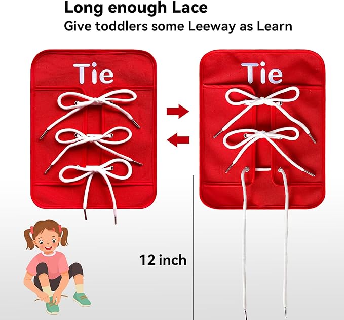 Montessori Fine Motor Toys for Toddlers, Basic Life Skills Early Learning Sensory Toys for 2 3 4 5 Year Old, Learn to Dress Preschool Homeschool Kindergarten Must Haves