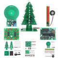 Soldering Practice Kit 5in1 DIY RGB LED 3D Xmas Tree Electronic Organ Metal Detector Adjustable Flash LED 16 Sounds Music Box Plug-in Circuit Kit Learn Soldering Kit for Beginners (05SDS5-1)