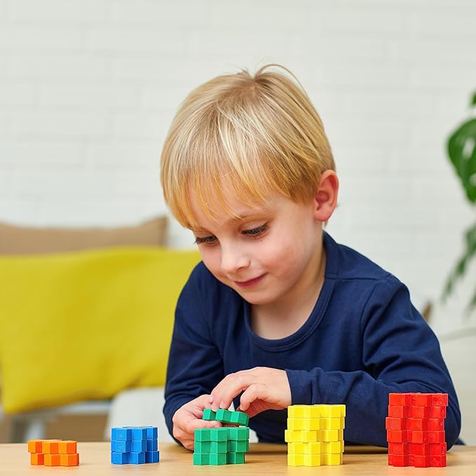 Plus-Plus - Learn to Build Big, Activity Set, 130 Pieces - Construction Building Stem Toy, Large Puzzle Blocks for Toddlers and Preschool