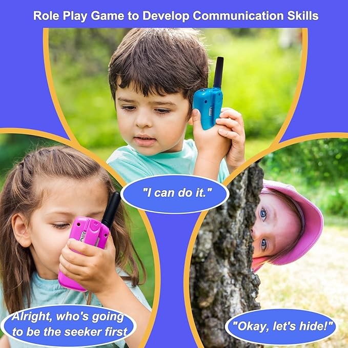 Walkie Talkies for Kids, Walkie Talkie Toys for Girls Boys, for Grandkids, Built-in Flashlight, Birthday Gifts for 3 4 5 6 7 8 9 10 Year Old Girl Boys, Kids Stocking Stuffers