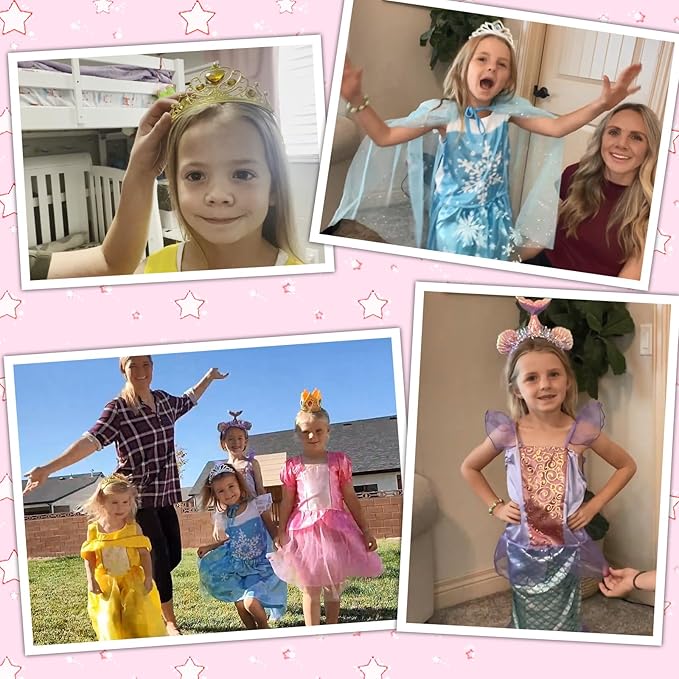 Princess Dress Up for Girls 4-6, Dress Up Clothes for Little Girls 3t-4t