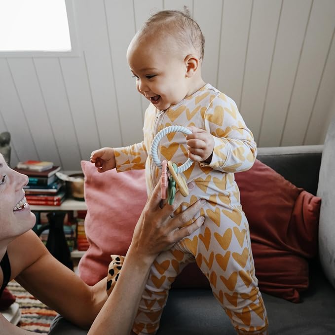 mushie Silicone Western Teething Ring Toy