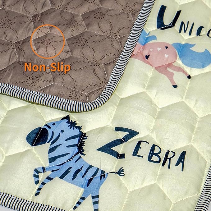 Baby Play MAT 50" X 50" Playpen Mat, Soft Thickened Anti-Slip Baby Mat for Floor, Foldable and Machine Washable Baby Crawling Mat