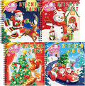 CutteeyFyry 4PCS Paint by Number Sticker Book - Christmas Crafts & Acitivity Puzzles Book for Kids Ages 4-10, Travel Toys for Road Trip & Airplane,Perfect Christmas Gifts & Basket Stuffers for Kids