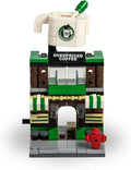 Brick Loot Mini City Coffee Shop Building Set - 208 Pieces, Toy Building Blocks, Compatible with Lego and Major Brands, Includes Barista Minifigure, Fun Toy for Kids and Adults, Ages 6+