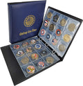 Challenge Coin Album 2.4''x2.4'' Pockets Holds 120 Large Military Coin Medals Display and Storage