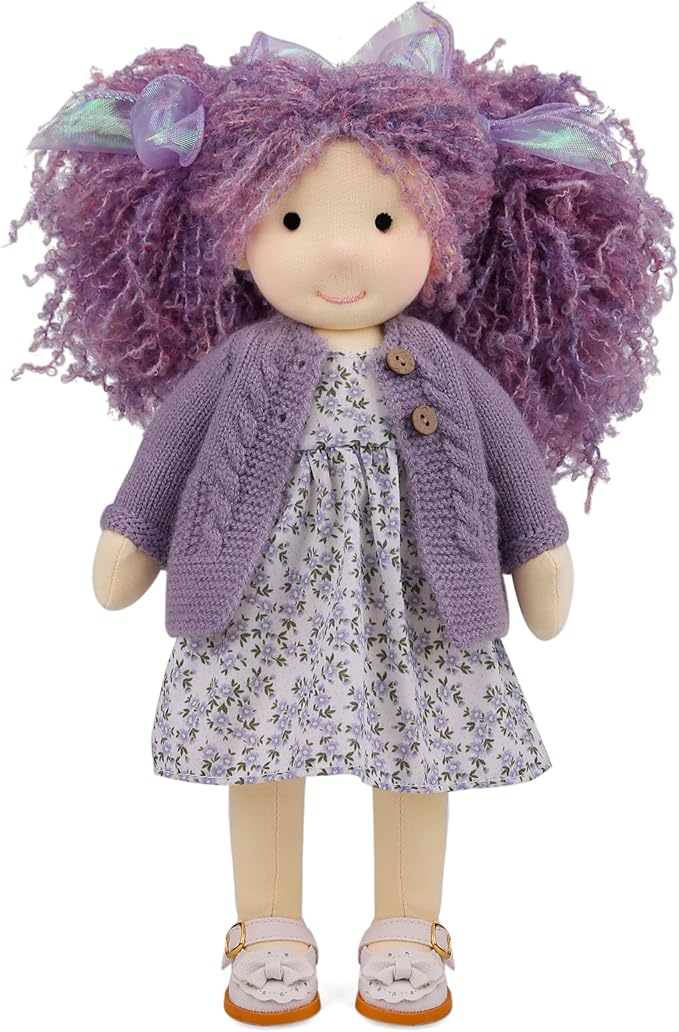 BlissfulPixie Handmade Waldorf Collect Rag Doll Birthday Present with Exquisite Box - Aurora 12"