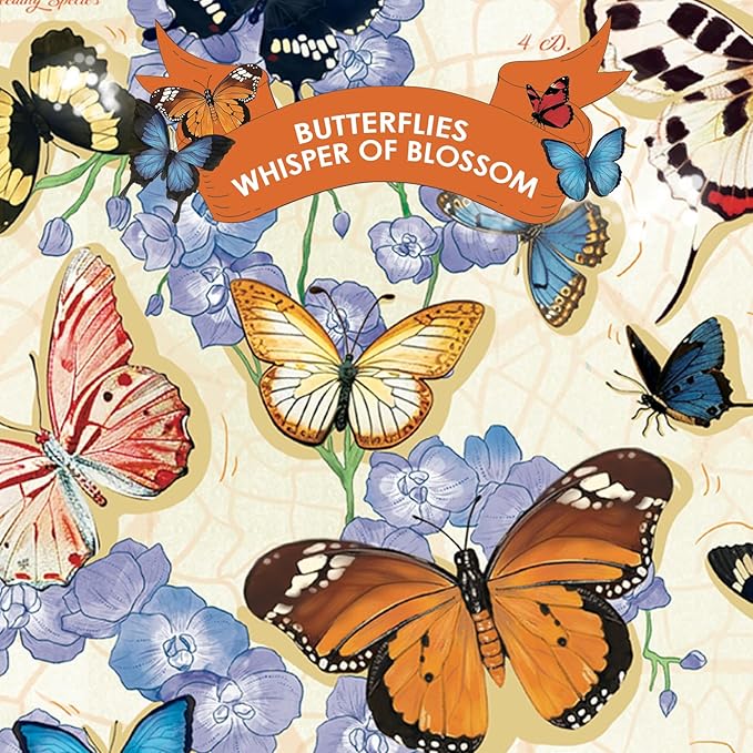 MOMIBOOK Puzzles for Adults 1000 Pieces Jigsaw Puzzles of Butterflies Whisper of Blossom, Pearlescent Butterfly Painting Image Challenging Hard Impossible Puzzle Unique Party Christmas Birthday Gifts