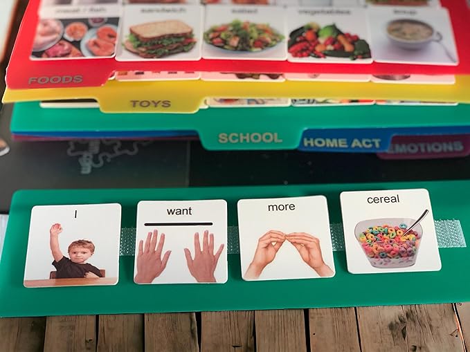 Smile4autism Large 2.5x10 ¼” Tools Perfect to Keep Your Loose Visual Picture Cards Organized. Autism, ABA, ADHD, Language & Apraxia Aspergers