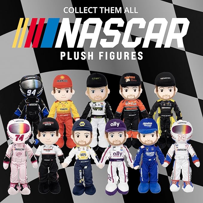Playtime by Eimmie NASCAR-Themed Soft Baby Doll, 14-Inch Plush Racing Rag Doll for Kids, Scotty Speedster Plush Figure, Fabric Stuffed Toy for All Ages
