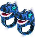 Dinosaur Walkie Talkies for Kids - 2 Way Radios Toys for Boys & Girls Ages 3-12 - Long Range, 3 Channels - Outdoor Adventure, Camping, Hiking Gifts Birthday Gifts (Blue)