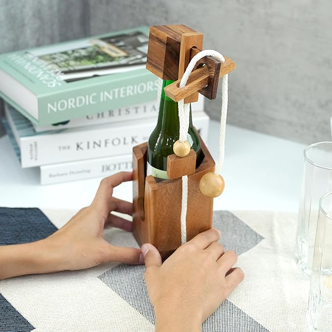 BSIRI Gifts Bottle Puzzles Games for Adults Party Brain Teaser Hard Puzzle Board Games for Adults Box Lover Funny Fit Bottle Game Gadgets 3D