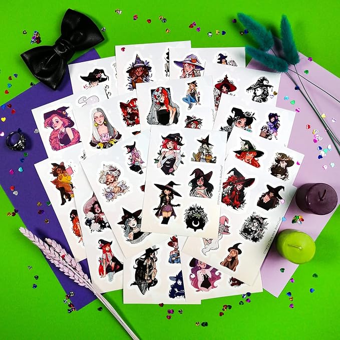 BulbaCraft Witch Stickers, Witchy Stickers, Witchy Gifts, Witch Party Favors, Gifts for Women & Men