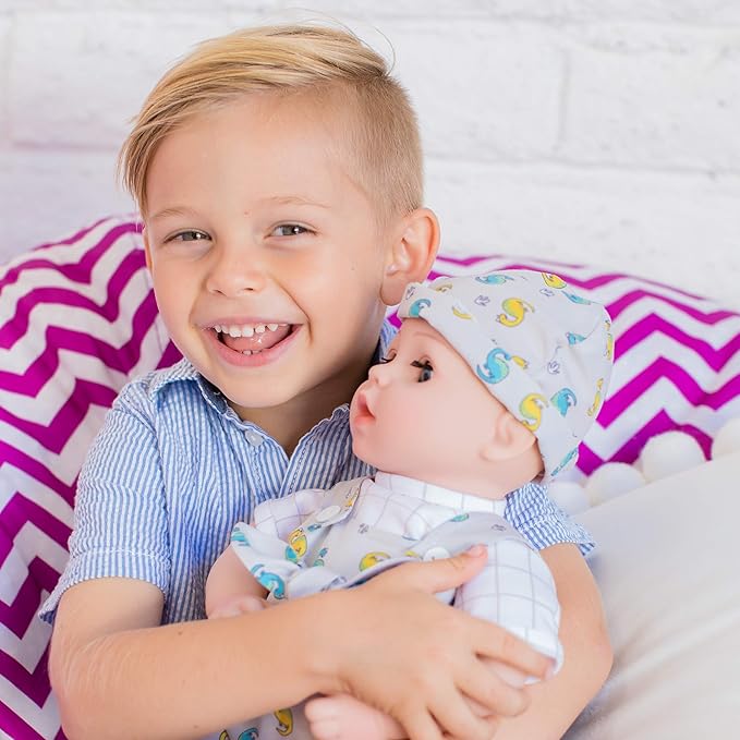 ADORA Wrapped in Love Babies, 6-Piece Set Baby Doll with Voice Recorder Feature, Includes, Removable Outfit, Headband, Romper, Pacifier and Diaper, Birthday Gift for Ages 3+ - Dearest