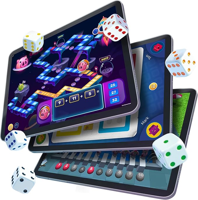GoDice Full Pack - 6 Smart Connected Dice. Brings The Best Dice Games of All Time to the 21st Century. Educational, Fun, and Innovative Games for Family, Friends, Game nights. Free App. Cool Tech Gift