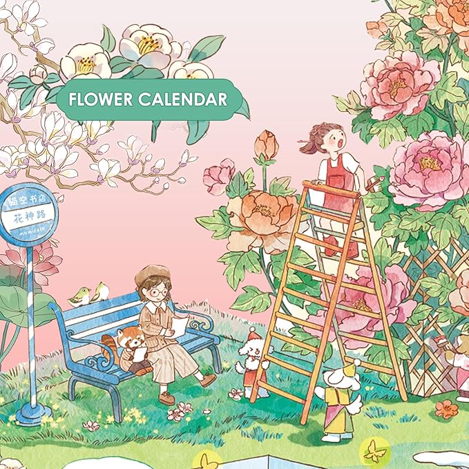MOMIBOOK 1000 Piece Puzzle for Adults Jigsaw Puzzles of Flower Calendar, Photosensitive Discoloration Painting Image Four Seasons Challenging Impossible Puzzle Unique Party Christmas Birthday Gifts