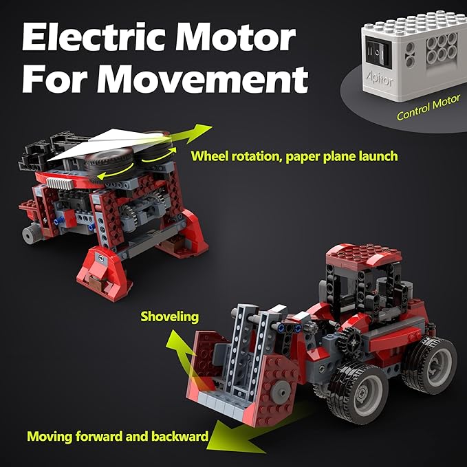 Robot B STEM Kits - Includes Large Storage Organizer, 8 in 1 Electric Monster Truck Building Toys for Kids 6-8 8-10, Educational Construction Science Kit for Boys 6-12 Christmas Birthday Gift