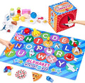 JoyCat Mystery Alphabet Box for Kids 52 PCS Letters Sorting Matching Game Activities Letter Sounds Fine Motor Learning Toys for Preschool Kindergarten Classroom - Halloween