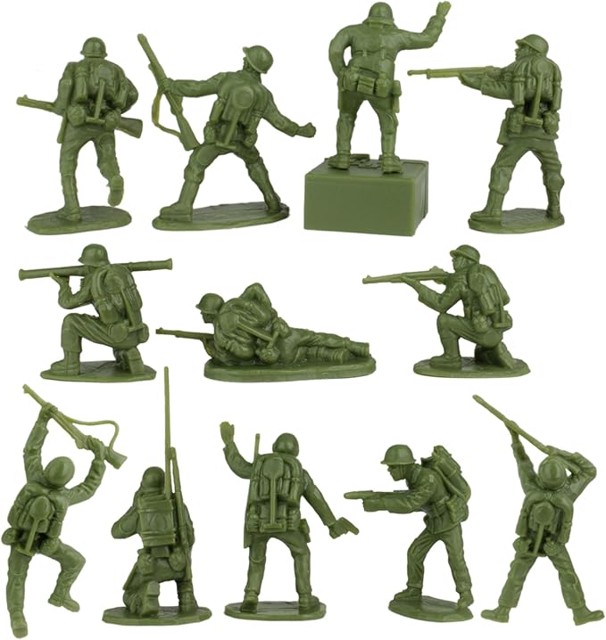BMC WW2 Iwo Jima Plastic Army Men - 32 American and Japanese Soldier Figures