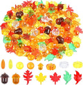 150pcs Fall Vase Filler for Thanksgiving Fall Sensory Bin Filler Acrylic Pumpkin Leaves Gems Corns Gems Acorns for Centerpieces Table Fall Sensory Bin Filler Autumn Thanksgiving Home Decoration