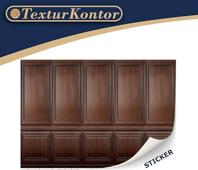 3 Sheets Self-Adhesive Wall Cladding for Dollhouse 1:12 Scale (Wood Paneled Wall (Mahogany))