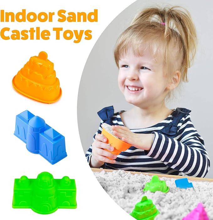 USA Toyz Sand Molds Beach Toys for Kids Set - 23pk Sandbox Toy for Toddlers, Compatible with Foam or Molding Clay Kits, Beach Sand Castle Building, Water Tables, Indoor Outdoor Sensory Toys for Kids
