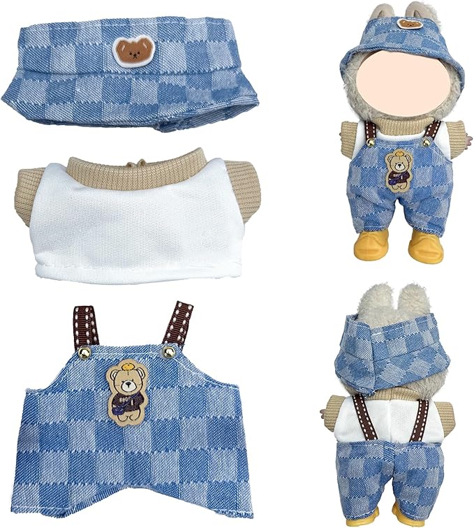4 Pack—Adorable Outfit Set for 17cm Dolls,Premium Designer Doll Clothes with Accessories,6.7 Inches Cute Doll Clothes,Luxury Chic Fashion Doll Clothing Set(No Dolls and Shoes) (Set C