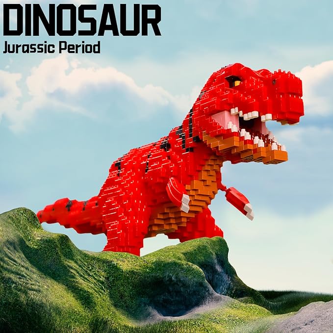 Dinosaur Torvosaurus Building Blocks Model Decor Micro Mini Blocks Toy Birthday for Age 6+ Children Adults Teens 1548 Pieces