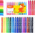 M&G 24 Pcs Tempera Paint Sticks, 24 Colors Solid Tempera Paint Set for Kids, Washable, Quick Drying, Non-Toxic, Works Great on Paper, Wood, Glass