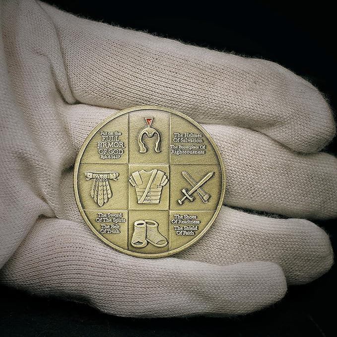 Put On The Whole Armor of God Challenge Coin Templar Knight Coin