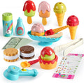 Ice Cream Play Food Pretend Toy for Role Play, Play Kitchen Accessories, Christmas Preschool Gifts for Girls Boys Kids Toddlers 3+