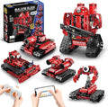 STEM Robot Building Kit for Boys Age 8-16, 5 in 1 Remote Control Robot Toys with 495 Pieces, Engineering Science Birthday Gifts for Kids Teens 8 9 10 11 12 13 Years Old