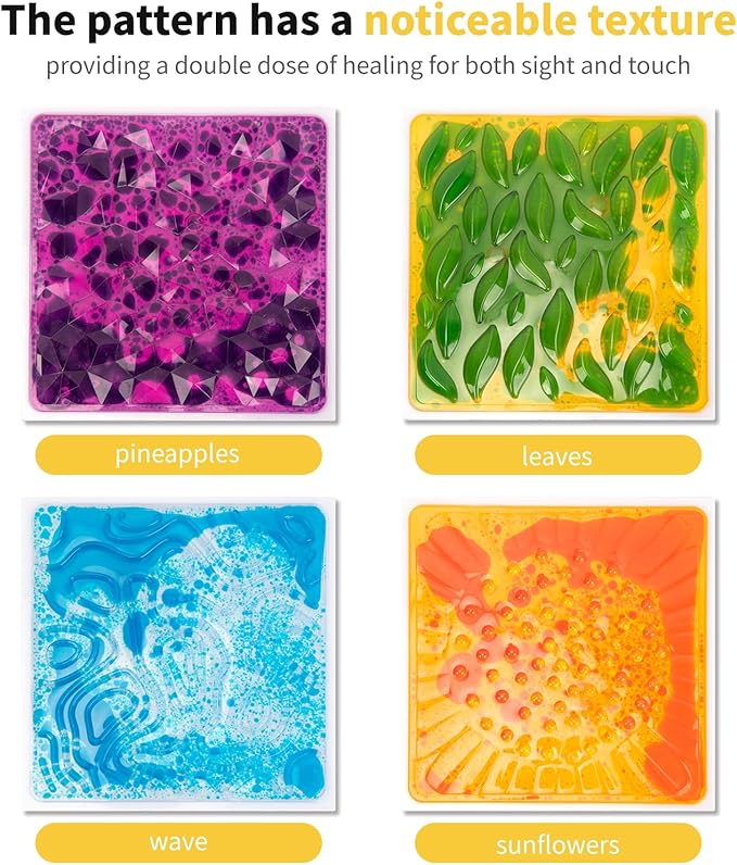 Liquid Motion Floor Tiles - Interactive Sensory Play Mats for Kids, Non-Slip Educational Toy with Dynamic Visual Effects, Ideal for Home, Classroom & Therapy