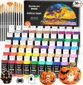 Shuttle Art Acrylic Paint, 50 Colors Acrylic Paint Set, 2oz/60ml Bottles, Rich Pigments, Water Proof, Premium for Artists, Beginners and Kids on Canvas Rocks Wood Ceramic Fabric
