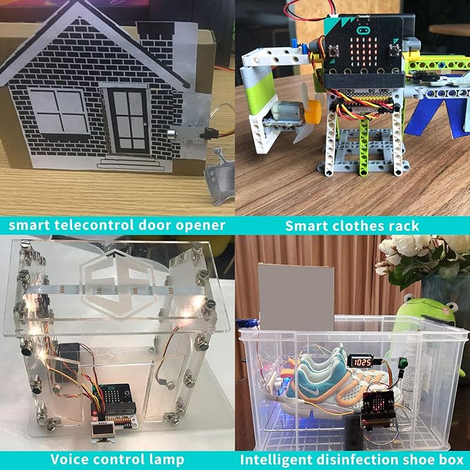 ELECFREAKS microbit Smart Home Kit Micro:bit Sensor Starter Kit Octopus Series Sensor, DIY Programming kit with Basic Coding Electronics Modules and Wiki Tutorial(Without Micro:bit)