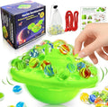 Wobble Ball Marble Balance Game - Marbles for Kids & Adults Balancing Set with 60 Glass Marbles, Built-in Storage, Fun Family Games & Party Challenge for 1-4 Players, Perfect Birthday
