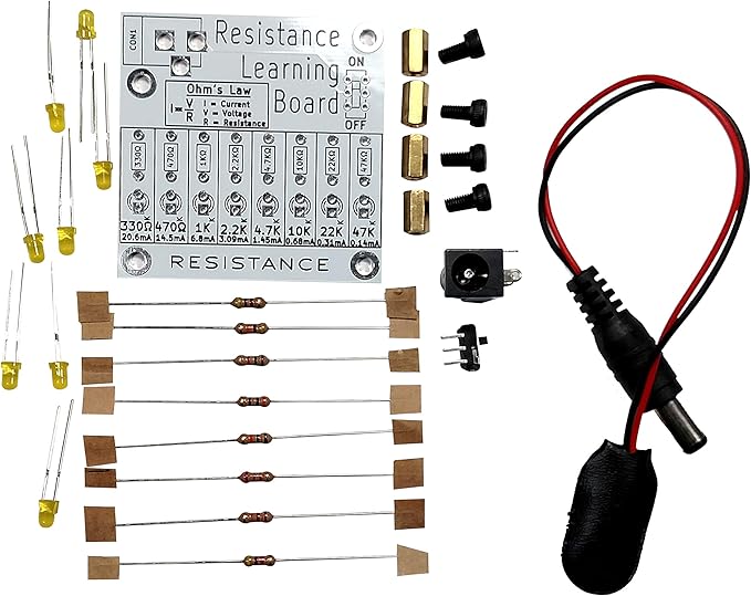 Full Set of 4 Electronics Learning Boards | Practice Soldering & Learn Electronics | Multiplexer, Resistance, Capacitance, and Series vs. Parallel