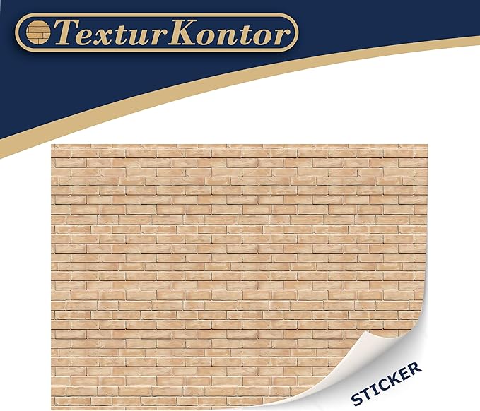 3 Sheets Self-Adhesive Wall Cladding for Dollhouse 1:12 Scale (Creme Colored Bricks 2)