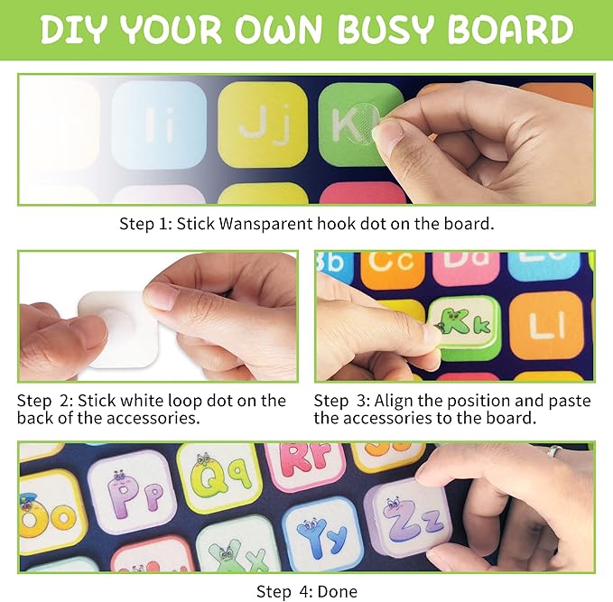 TenFans Busy Board - Montessori Toys for 3 4 5 Years Old - Sensory Toys for Autism - Toddler Toys Gift for Boys & Girls Learning Fine Motor Skills