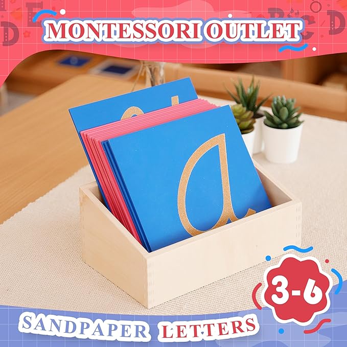 MONTESSORI OUTLET Box for The Sandpaper Letters
