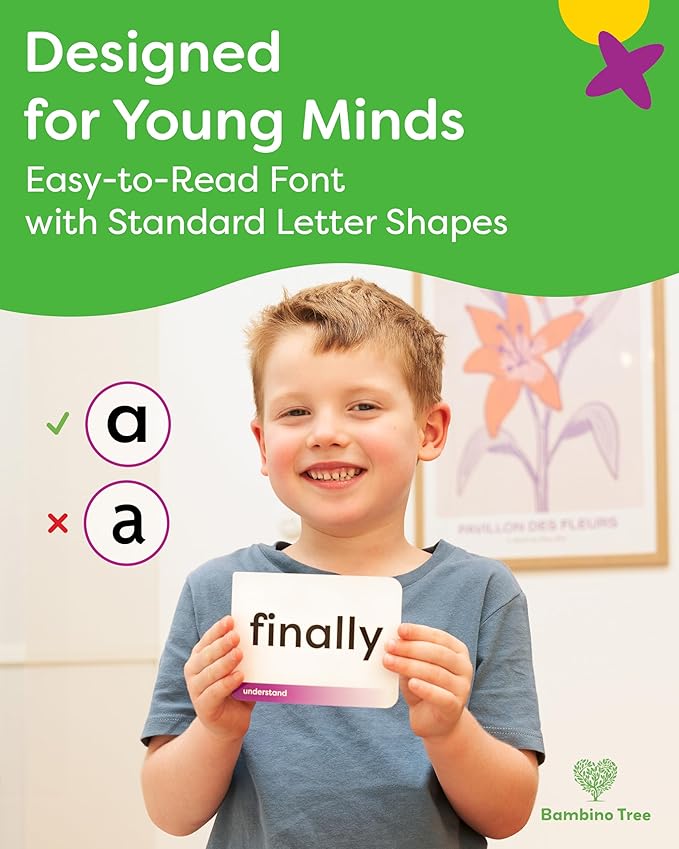 Sight Words Flash Cards 1st Grade - 120 High Frequency Words from Dolch's and Fry's Lists for 6-7 Years